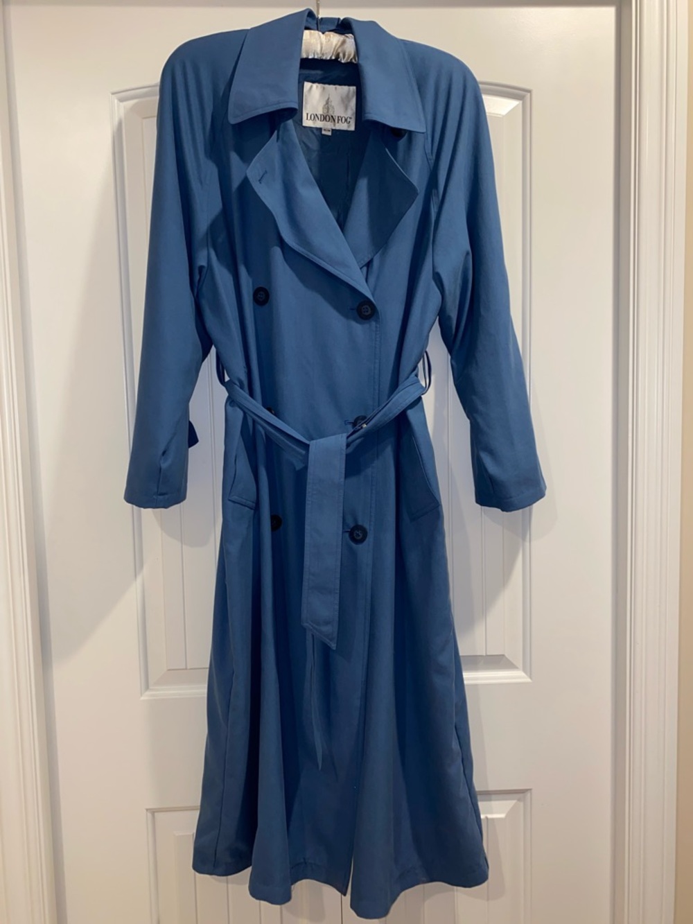 London Fog Light Blue Trench Coat